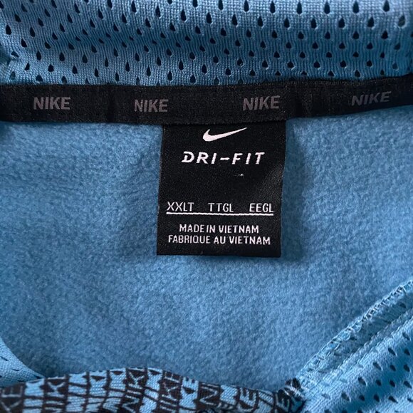 Nike Dri Fit Pullover Hoodie Men's 2XLT Big and Tall Blue Spell Out 860483 449 - Picture 5 of 8